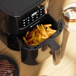KitchenBrothers Mini Airfryer - 3,3 Liter - 1400W - PFAS-Vrij - 50ºC tot 200ºC - Kleine Heteluchtfriteuse voor 1, 2 en 3 Personen - 10 Kookprogramma's - Zwart — thumbnail 6
