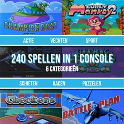 Silvergear Retro Game Console Opvouwbaar met 240 Spellen - Geen Internet Nodig - Spelcomputer voor Kinderen - Gaming Computer - Game Console Handheld - Vakantie Speelgoed - Cadeau voor Jongens en Meisjes - 6, 7, 8, 9, 10, 11, 12+ Jaar - Rood — thumbnail 6