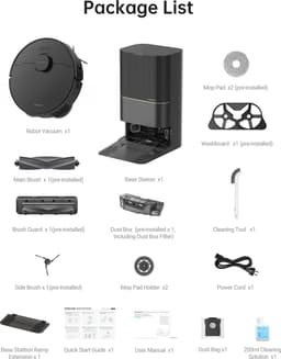 Dreame X40 Ultra Complete - Robotstofzuiger met dweilfunctie - Geschikt voor huisdierharen - Complete accessoires kit - Zwart — thumbnail 5