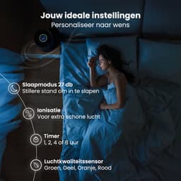 Auronic Luchtreiniger Compact Pro met HEPA 13 Filter, Ionisator en Koolstoffilter - Ruimtes tot 30m² - CADR-waarde van 150m³/u - Air Purifier met Aromatherapie - Zwart — thumbnail 7