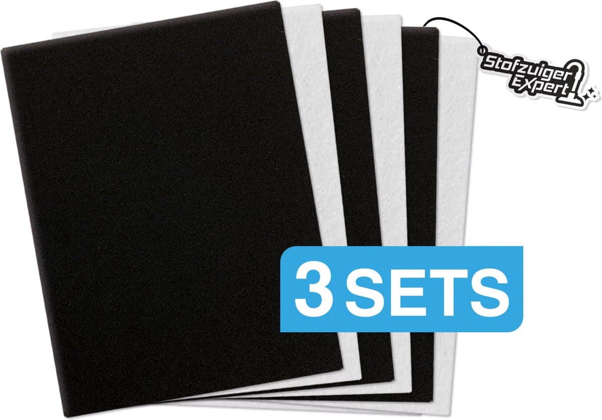 3x Filterset geschikt voor Miele - Totaal 6 Filters - 3x Motorfilter & 3x Hygiënefilter - 200x125mm - Ook Universeel Voor Elke Stofzuiger met Motor- en/of MicroFilter - O.a. Geschikt voor Miele C3, C2, C1, S8, S6, S5, S4, S2, S8000, S6000, S5000 etc. — afbeelding 1