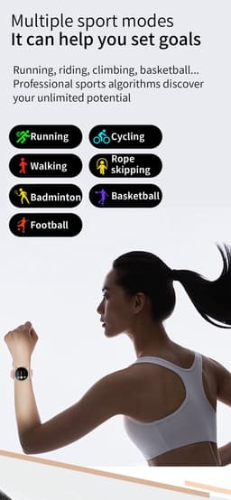 GALESTO Smartwatch Luxe - Gratis Stalen Band - Smartwatch Dames - Heren Smartwatch - Activity Tracker - Fitness Tracker - Met Touchscreen - Siliconen band - Horloge - Stappenteller - Bloeddrukmeter - Verbrande calorieën - Waterbestendig - Zilver — thumbnail 3