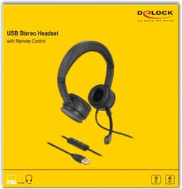 USB Stereo-headset met kabel afstandsbediening en Quick-Mute-knop voor pc en laptop — thumbnail 2