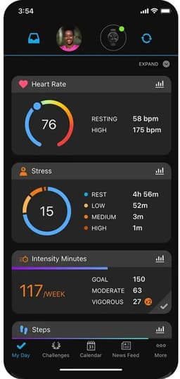 Garmin vivomove Trend - Smartwatch dames - 40mm- Mist Grey — thumbnail 7