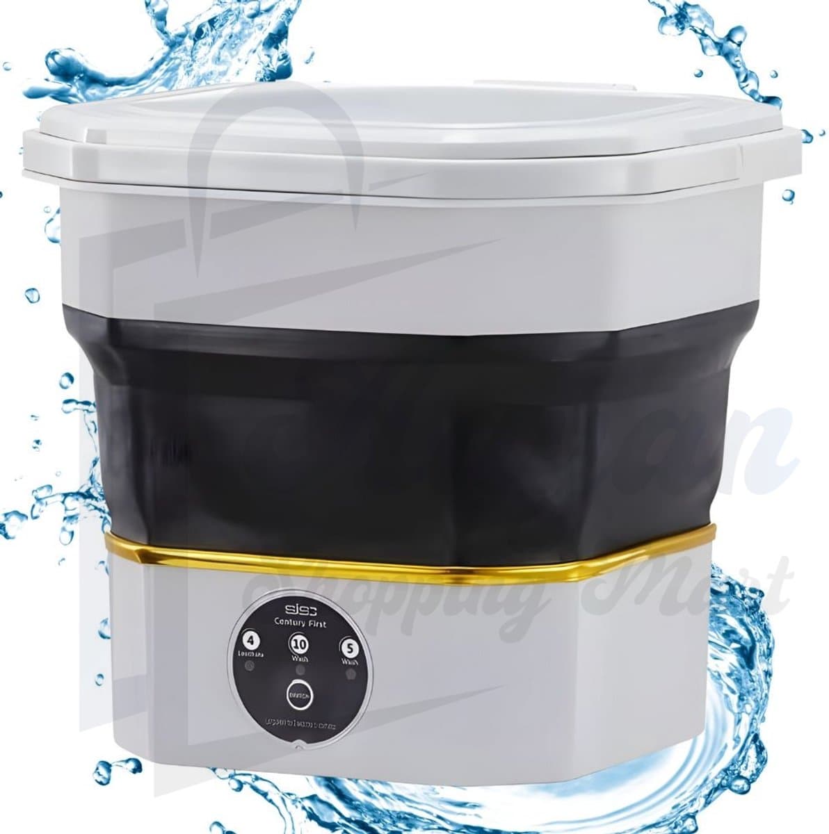 Mini Opvouwbare Wasmachine 6L – Draagbare Reis Wasmachine voor Kleding & Ondergoed – Compact & Energiezuinig – Ideaal voor Camping & Kleine Wasjes – camping wasmachine – centrifuge – kleine wasmachine – mini wasmachine met centrifuge – 76867 — afbeelding 1