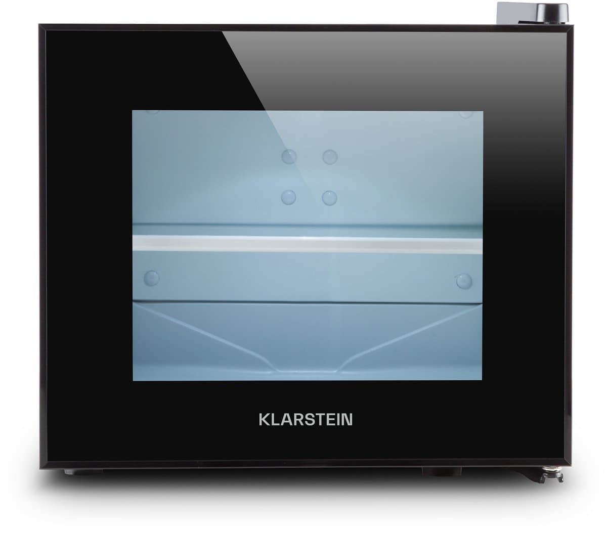 Klarstein Mini-Koelkast Frosty 10L 65W Zwart - Minikoelkast Drankkoeler Hotelkoelkast,8L 30 dB - voor Hotelkamer voor Kantoor voor Slaapkamer - LED-Binnenverlichting Glasdeur Stil - Mini Fridge - Kleine Koelkast - Compact Koelkast — afbeelding 1