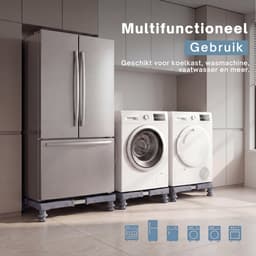 VanDijck Wasmachine Verhoger - 4 Poten - Verstelbaar 42-75 cm - Max 300 kg — thumbnail 8