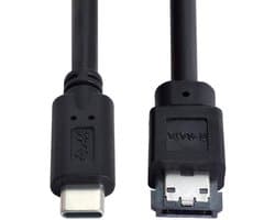 USB-C naar Power Over eSATA Adapter voor HDD SSD ODD Converter