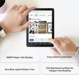E-reader 6 inch E-Ink eBook Reader B6 – OS Android 14 – 36-Level Frontlight – 4GB RAM 64GB Opslag – Oogvriendelijk Scherm – Zwart — thumbnail 4