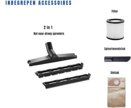 Aurixi® Karcher - Karcher Stofzuiger - Bouwstofzuiger - Festool Stofzuiger - Bouwstofzuiger Zonder Zak - Blauw - 47cm x 39cm x 36cm — thumbnail 9