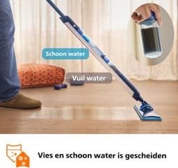 Philips OneUp Elektrische Dweil 5000 series XV5113/01 - Dweilsysteem - Vloerreiniger - Vuil water opzuigen - 2 standen - 70min dweilen - Geen emmer nodig — thumbnail 12