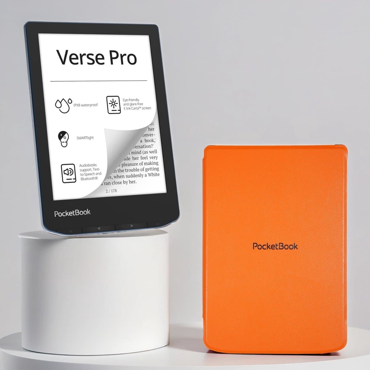 PocketBook Verse Pro Azure e-reader – Inclusief Oranje Hoesje (shell cover) – Voordeelbundel — afbeelding 1