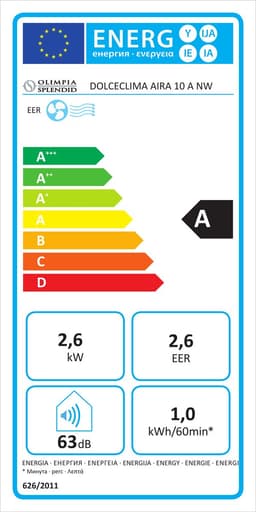 Stille Mobiel Airco 10.000 BTU – WiFi – HEPA Luchtfilter – Design Airco voor Slaapkamer & Woonkamer – Olimpia Splendid AIRA 10 — thumbnail 2