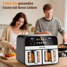 Airfryer – Friteuse – Heteluchtoven – Heteluchtfriteuse – Oven – 10,5L DualZone Met Dubbele Mand – 2600W Vermogen Met Touchscreen Bediening — thumbnail 5