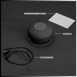 Florixa® Douche Speaker - Badkamer Speaker - Douche Speaker Bluetooth - Zwart - 4cm x 5cm x 3cm — thumbnail 6