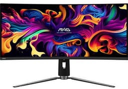 MSI MAG 341CQP QD-OLED - Curved UWQHD Gaming Monitor - 175hz - 34 inch - USB-C — thumbnail 1