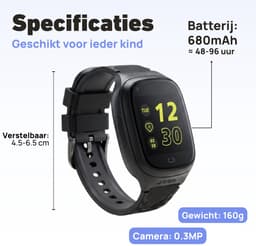 Zonaro GPS Horloge Kind – Smartwatch Kinderen met Simkaart – Kinderhorloge Jongen Meisje – GPS Tracker Kind – Smartwatch Kids met SOS Knop – Kinder Smartwatch Waterdicht — thumbnail 12