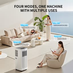 Mobiele Airconditioner - 8500 BTU - 3-in-1 met Ontvochtiger en Ventilator - Digitaal Display - Wit — thumbnail 7