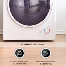 Afvoerdroger 2.5 Kg - Wandmontage, PTC Keramisch, 200 Minuten Timer, Dubbel Filtersysteem - Wit — thumbnail 9