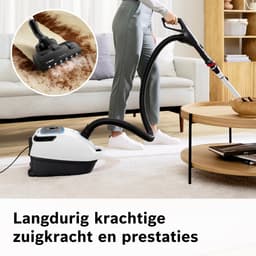 Bosch ProSilence BGB6SIL0L Serie 6 - Stofzuiger met zak - 12mtr bereik - HEPA hygienefilter - 66db - Afstandsbediening in handvat - Wit — thumbnail 8