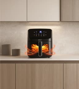 BluMill Airfryer – Heteluchtfriteuse met 8 Programma’s – 4,5 Liter – 1500W – Inclusief Crispplaat — thumbnail 3