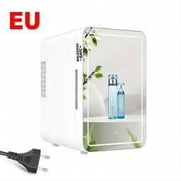Cherrys Finds - Mini Koelkast - Beauty Koelkast - Make-up koelkast - Koelkast voor onderweg - 4L - Cosmetische opslag - LED spiegel - Draagbare koelkast - Cosmetica koeling - Camping - Tafelmodel — thumbnail 5