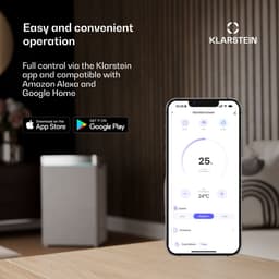 Klarstein Luchtontvochtiger Chillavan draagbare airco - 5.000 BTU, 3-in-1 koeling, en ventilator, energieklasse A, app-bediening, vrijstaand voor ruimtes tot 20 m², perfect voor caravans en campers - Timer - Dehumidifier — thumbnail 10