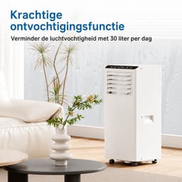 Allero Mobiele Airco - Airconditioning - Mobiele Airco Voor Slaapkamer - 7000BTU - 3-in-1 - 2 Snelheden - Stille Airco - Draagbaar — thumbnail 5
