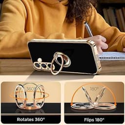 Yutwo Galaxy A16 5G Serie - Beschermhoes - 360° Ringhouder - Zwart — thumbnail 2