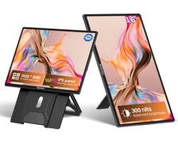 Blackview Table 9 Portable Monitor - 16 Inch Full HD Draagbare monitor - Draagbaar scherm met USB-C & HDMI - Plug & Play