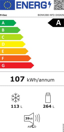 BONN388-NFD-040AIN - Koelvriescombinatie - Zuinig A-Label - 201 cm Hoog - Display - Fast Freeze - Multiflow - 5 Jaar Garantie - 377L - No Frost - Inox — thumbnail 2
