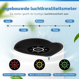 Vibrix PureFlow30 Luchtreiniger / Air Purifier – HEPA H13 + koolstoffilter – 180 m³/u – Voor kamers tot 30 m² – Ionisator – App-bediening – Zeer stil met slaapstand – Luchtkwaliteitindicator — thumbnail 6