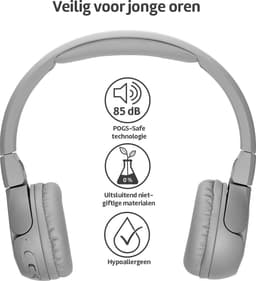 POGS - The Gecko 2 - Draadloze on-ear kinder koptelefoon - Bluetooth - Veilige volumebegrenzing - Duurzaam - Gratis app voor extra functies - rGrijs — thumbnail 10