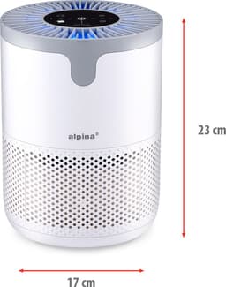 alpina Luchtreiniger met HEPA Filter H13 - Air Purifier met Ionisator voor Ruimtes 5-10 m2 - Lucht Reiniger 60 m³/h - Air Cleaner met 3 Snelheden - 230V/12W - Wit — thumbnail 7