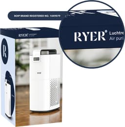 RYER Luchtreiniger XL - HEPA 13 filter + Koolstoffilter - CADR 350 m3/u - Helpt bij hooikoorts, allergieën, huisstofmijt en stof - Luchtkwaliteitsindicator - Slaapstand - Met App — thumbnail 10