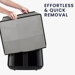 kwmobile heteluchtfriteuse beschermhoes geschikt voor Philips Essential Airfryer XL - Kunststof hoes voor friteuse in lichtgrijs — thumbnail 5