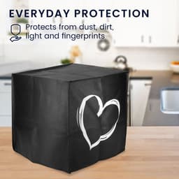 kwmobile heteluchtfriteuse beschermhoes geschikt voor Philips Essential Airfryer XL - Kunststof hoes voor friteuse - Brushed Hart design — thumbnail 5