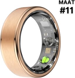 Kuno Smart Ring - Slimme ring - Smart Wearable - Health Ring - Slaap Tracker - Hartslagmeter - Stappenteller - Fitness en Activiteiten Tracker - Calorieen Bijhouden - Geen Abbonement - Waterdicht - voor Mannen en Vrouwen - Goud #11 — thumbnail 9