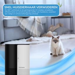 Friskair Luchtreiniger - Air purifier met HEPA Filter - Luchtkwaliteitsindicator - Tegen Allergieën, Huisstofmijt & Fijnstof - 300 m³/h - Slaapstand - Ionisator - Bedienbaar via App — thumbnail 6
