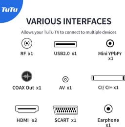 TuTu Standaard TV - LED Full HD - 42 inch/108 cm - Frameles Design - Tripple Tuner DVB-T/T2/S/S2/C - HDMI x2, USB x1, CI+ - Geassembleerd in Eindhoven - TUB42FD1N — thumbnail 7