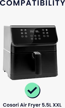 kwmobile heteluchtfriteuse beschermhoes geschikt voor Philips Essential Airfryer XXL - Kunststof hoes voor friteuse in donkergrijs — thumbnail 5