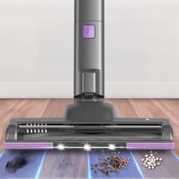 Auronic Steelstofzuiger Draadloos 350W - Draadloze Stofzuiger - HEPA Filter - Zelfstaand - Extra Accu - Op Accu - Zonder Zak - Kruimeldief - Vacuum Cleaner - Grijs/Paars — thumbnail 6