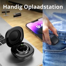 Kuno Smart Ring - Slimme ring - Smart Wearable - Health Ring - Slaap Tracker - Hartslagmeter - Stappenteller - Fitness en Activiteiten Tracker - Calorieen Bijhouden - Geen Abbonement - Waterdicht - voor Mannen en Vrouwen - Zwart - Maat #11 — thumbnail 3
