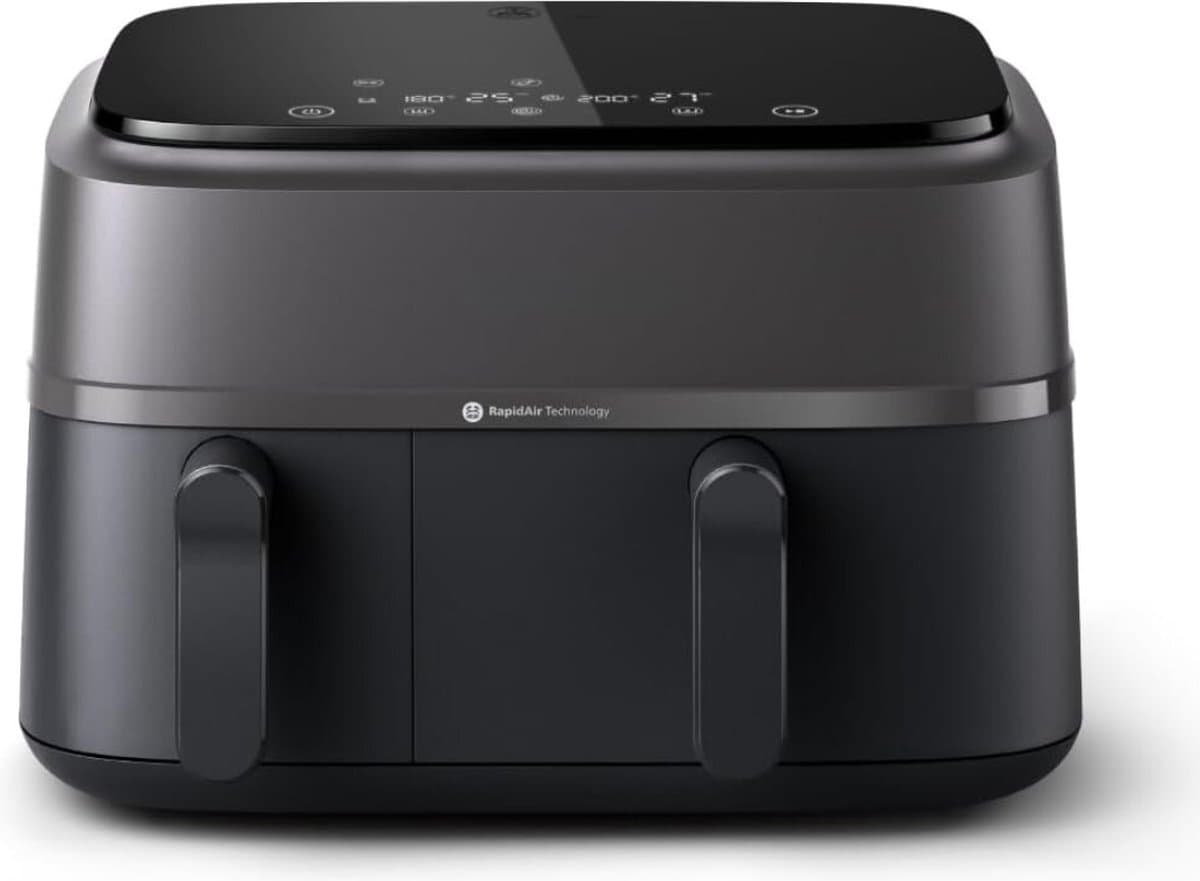 Airfryer met Twee Baklades - Gezond Snel en Veelzijdig Koken 9 Liter Inhoud Touchscreen 2 Lades NA350/00 — afbeelding 1