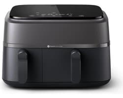 Airfryer met Twee Baklades - Gezond Snel en Veelzijdig Koken 9 Liter Inhoud Touchscreen 2 Lades NA350/00
