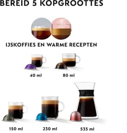 De'Longhi Nespresso Vertuo Next ENV120.BM - Koffiecupmachine - Zwart — thumbnail 4