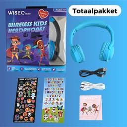 WiseQ HERO Koptelefoon Kinderen – Blauwe Draadloze Kinderkoptelefoon Bluetooth – 13dB Geluidsdempend – 38u Bluetooth & Microfoon – Blauw — thumbnail 12