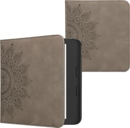 kwmobile ereader hoesje van kunstleer - geschikt voor Kobo Libra Colour - Met magneetsluiting - In grijs Opkomende Zon design — thumbnail 7