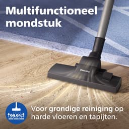Philips 2000-Serie Stofzuiger met Zak - 800 W - Compact & Lichtgewicht - HEPA-filtersysteem - 9 meter bereik - Meubelmondstuk - Inclusief S-Bags - (XD2142/12) — thumbnail 4