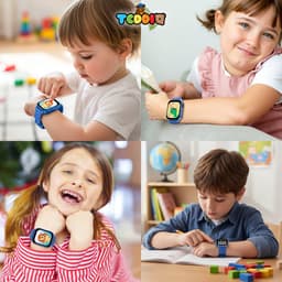 TeddiQ Playwatch - Kinder Smartwatch - Kinderhorloge - Blauw - 31 educatieve games - Smartwatch Kind - HD Scherm — thumbnail 6
